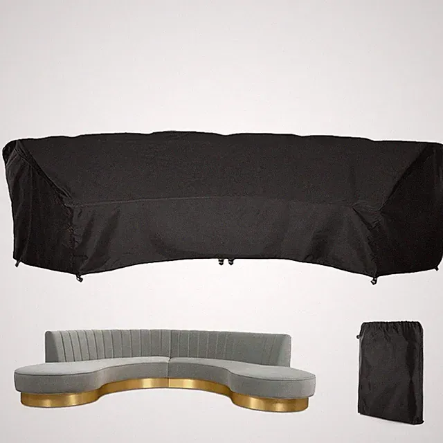 Curved Sofa Cover Waterproof Sectional Couch Cover Outdoor Furniture Cover Ha...