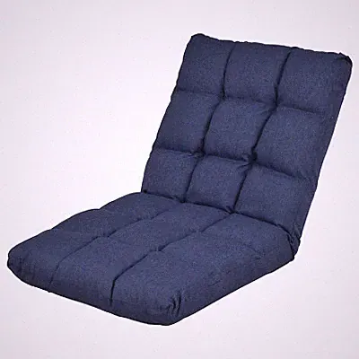 Cushioned Floor Gaming Sofa Chair 14-Position Adjustable Folding Lazy Recliner