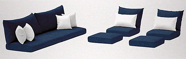 (Cushions Only) 16 Pcs Patio Conversation Sets Cushions for 7 Piece Wicker Ratta