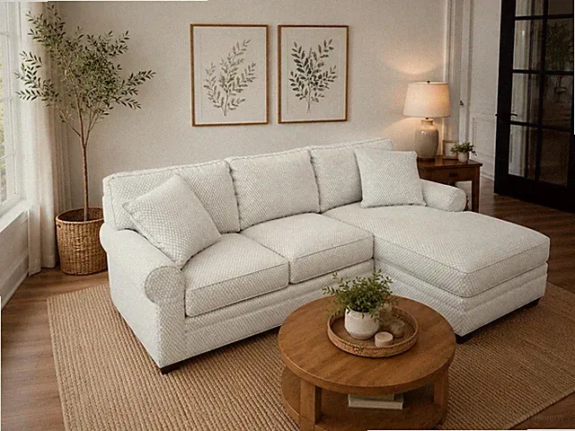 CUSTOM DESIGNER SECTIONAL SOFA – COWTAN & TOUT FABRIC