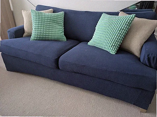 Custom Fit Sofa Slipcover with Individual Cushion Covers
