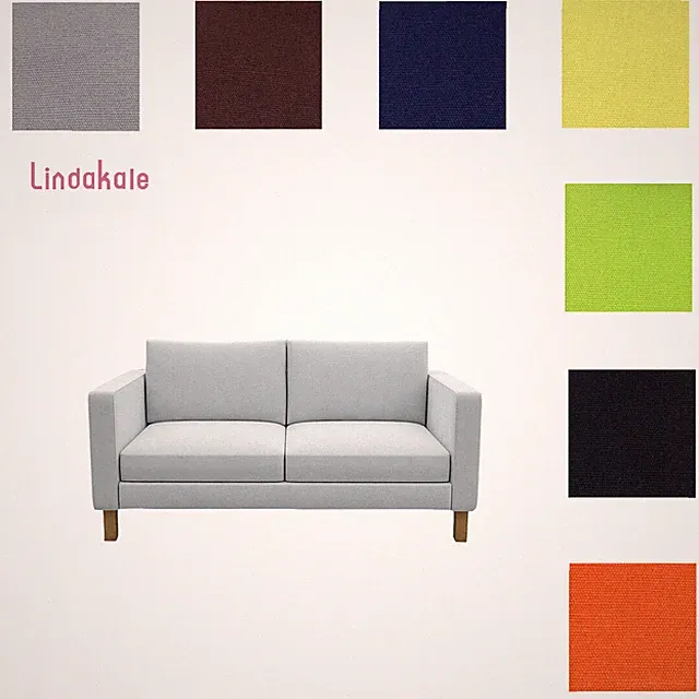Custom Made Cover Fits IKEA Karlstad Loveseat, Two-seat / 2 Seater Sofa Cover