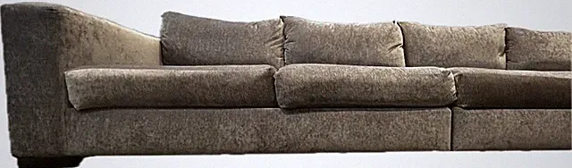 Custom Made L-SHAPED GRAY GREY LOW PROFILE SOFA SECTIONAL LIVING ROOM FURNITURE