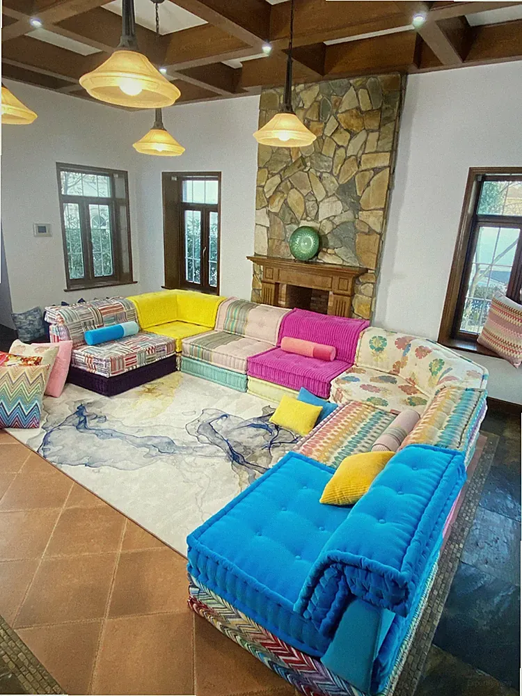 Custom Mah Jong sofa Sofas Couch modular Sectional Element - Whole Set As Shown