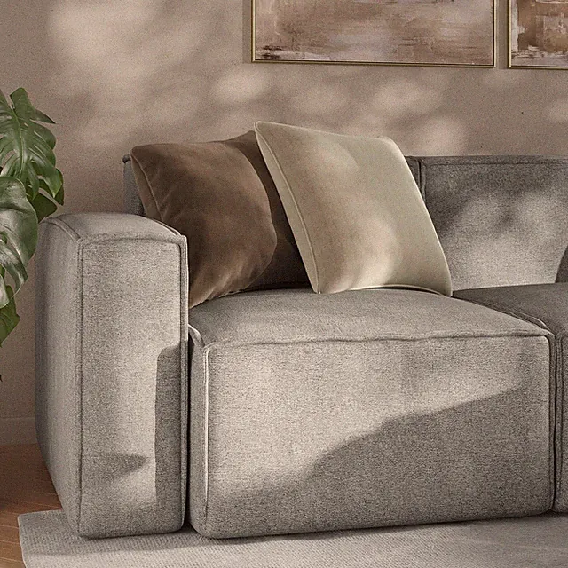 Customizable Gray Left Chair Module for Bridgetown Sectional Sofa