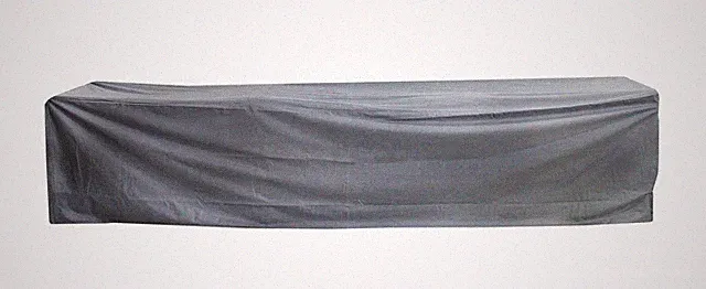 Cypress Teak Wood 128" Sofa with Black Color Rope Design Sofa and covers