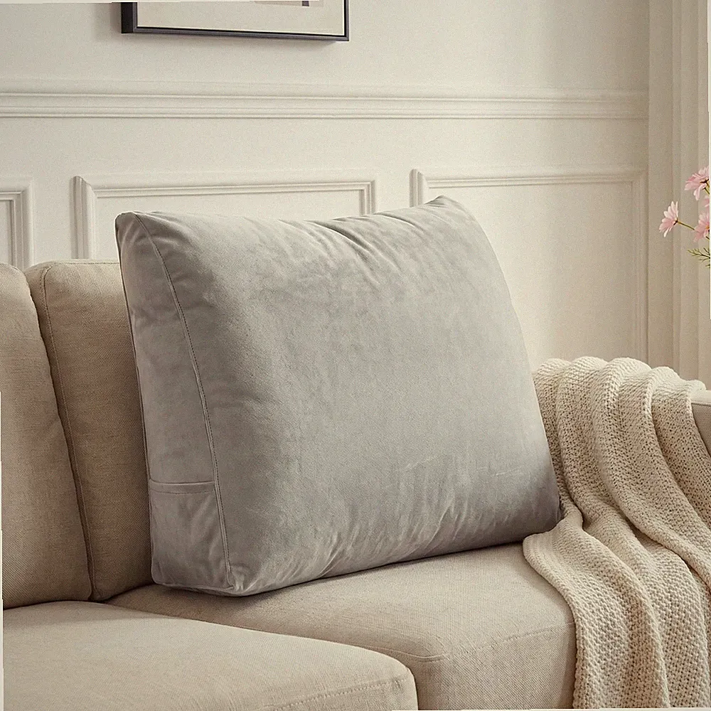 Daneey Back Pillow Sitting In Bed, Back Support Pillow Couch, Removable Velvet