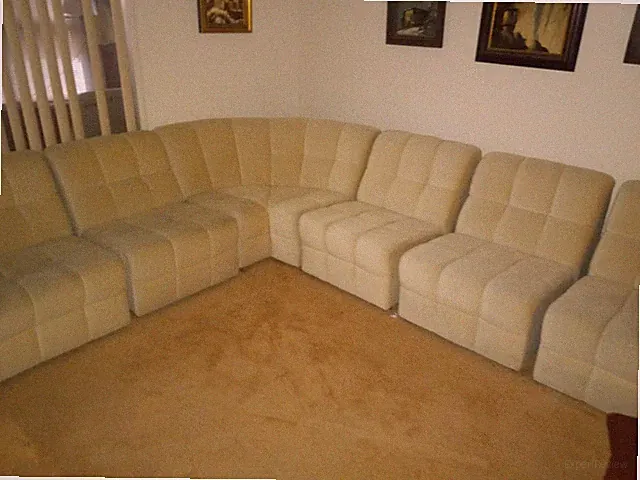 Danish Modern Modular/Sectional Sofa with Chair and ottoman.