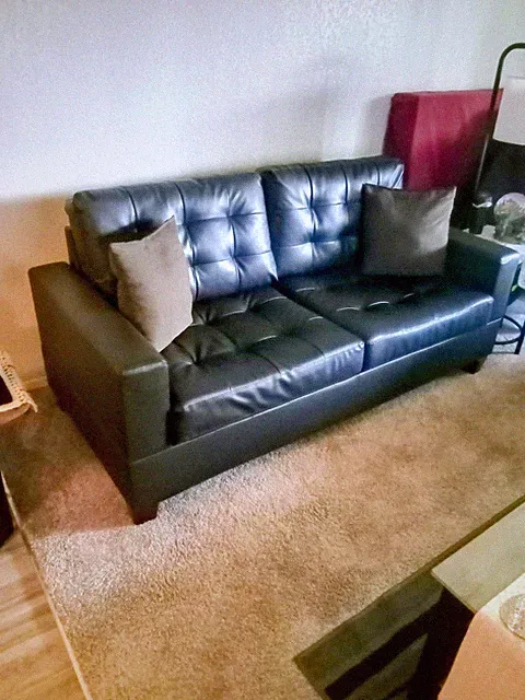 Dark Brown Contemporary Sofa & Loveseat ( Both for $300)