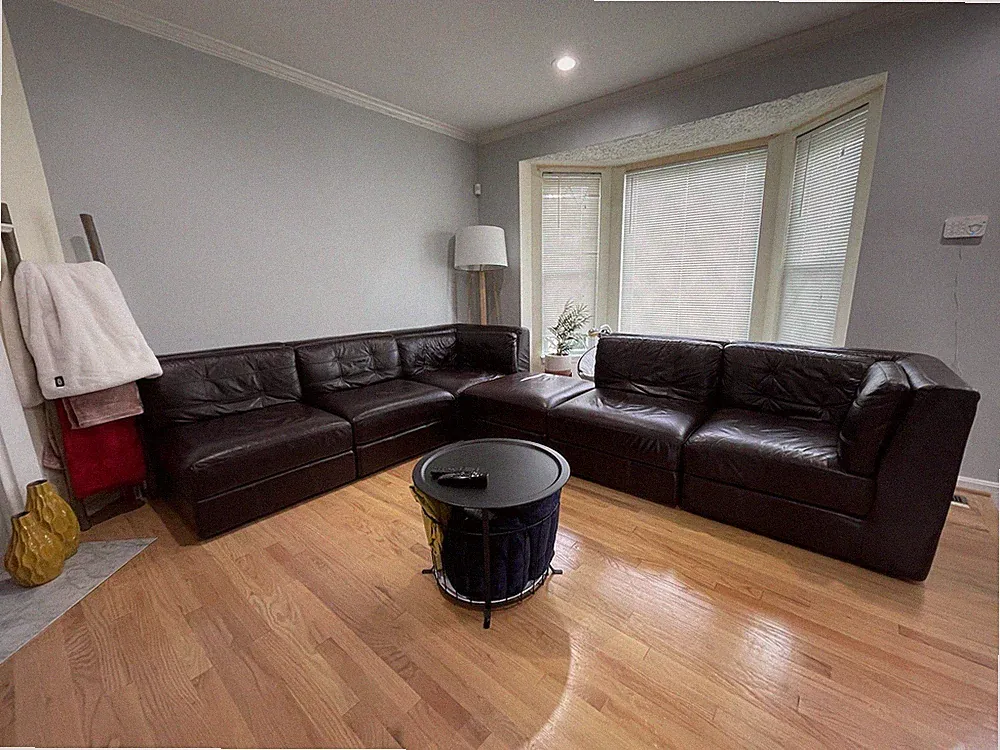Dark Brown Leather Sectional