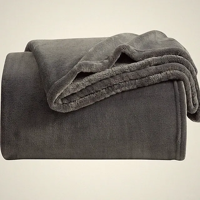 Dark Grey Fleece Throw Blanket Lightweight Soft Cozy Bed Sofa Microfiber Pro