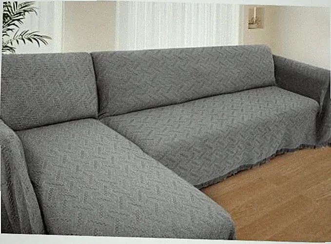 Dark Grey Sectional Couch Covers for L-Shaped Sofas XX-Large - Dark Grey