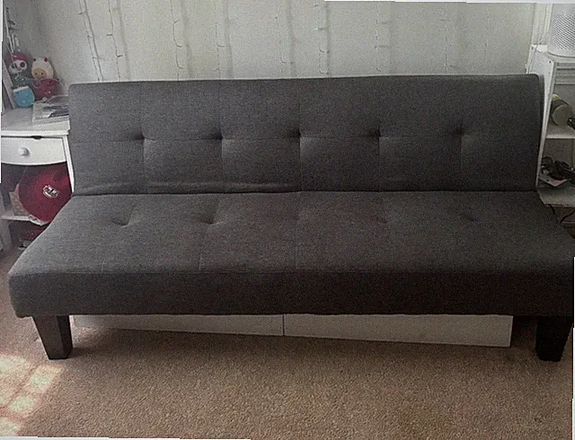 Dark Grey Serta Futon Sofa Bed Twin Sized / In Good Condition Used
