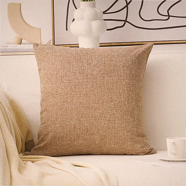 Decoration Lined Linen Throw Pillow Sham Cushion Cover for Living Room Couch...