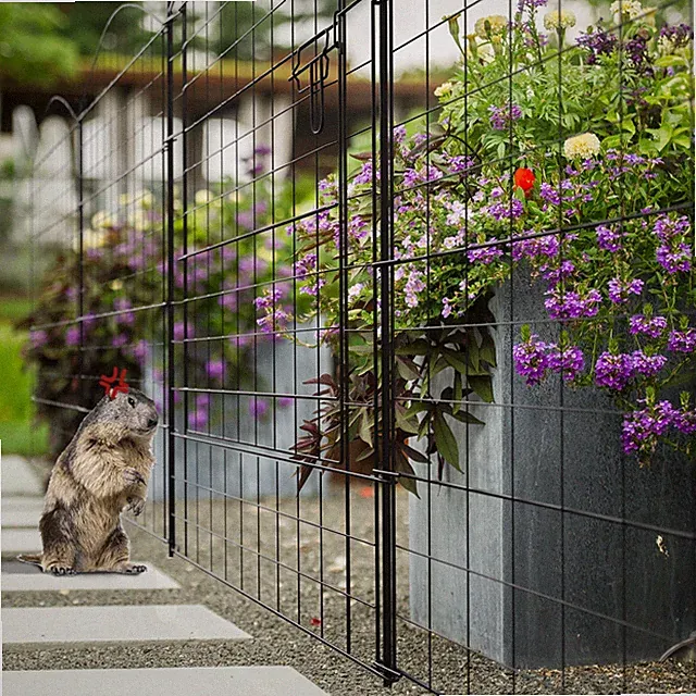 Decorative Garden Fence 29in x39in, 5 Pack No Dig Fence Animal Barrier