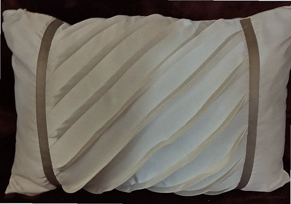decorative pillow satin pleated taupe vtg sofa bed couch cushion throw