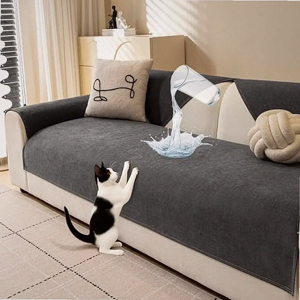 Deep Dream Waterproof Cat-Scratch Resistant Couch Cover for Sofa, Anti-Slip