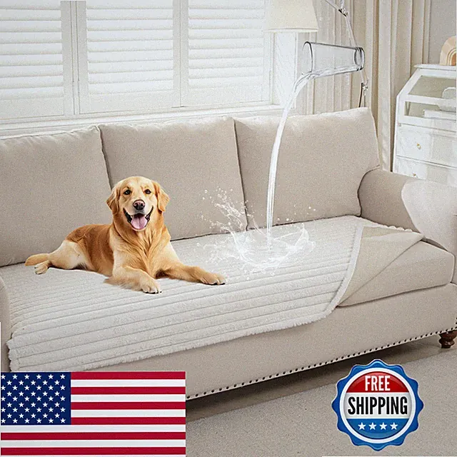 Deep Dream Waterproof Couch Cover For Dogs Fuzzy Sofa Covers For Pet Non-Slip