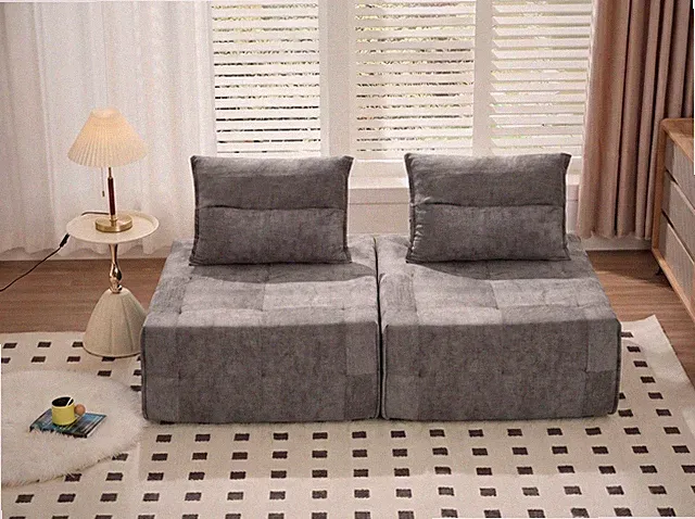 Deep Seat Modular Sectional Sofa with Adjustable Backrest – 39.37" Chenille