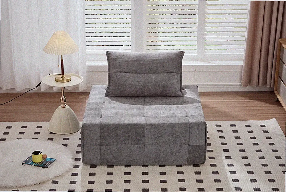 Deep Seat Modular Sectional Sofa with Adjustable Backrest – 39.37" Chenille Co