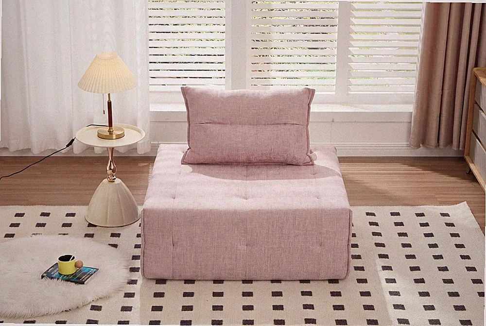Deep Seat Modular Sectional Sofa with Adjustable Backrest – 39.37" Chenille Com