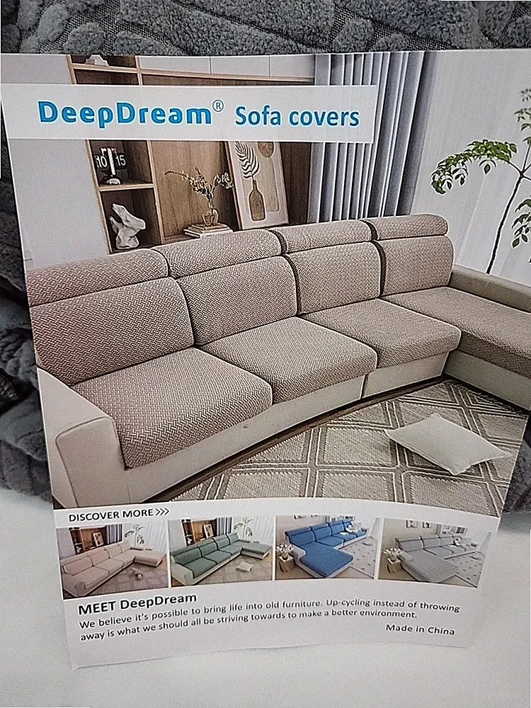 Deepdream Sectional Sofa Cover 8 Pieces With Chaise Piece Color Grey