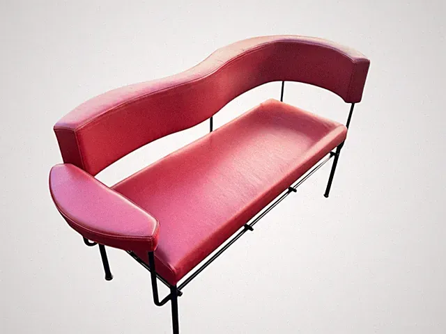 Designer Red Lounge Sofa – Carlo Forcolini Stellar Works, Cotton Club Collection