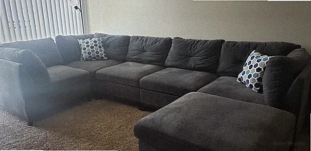 Detachable grey sectional couc