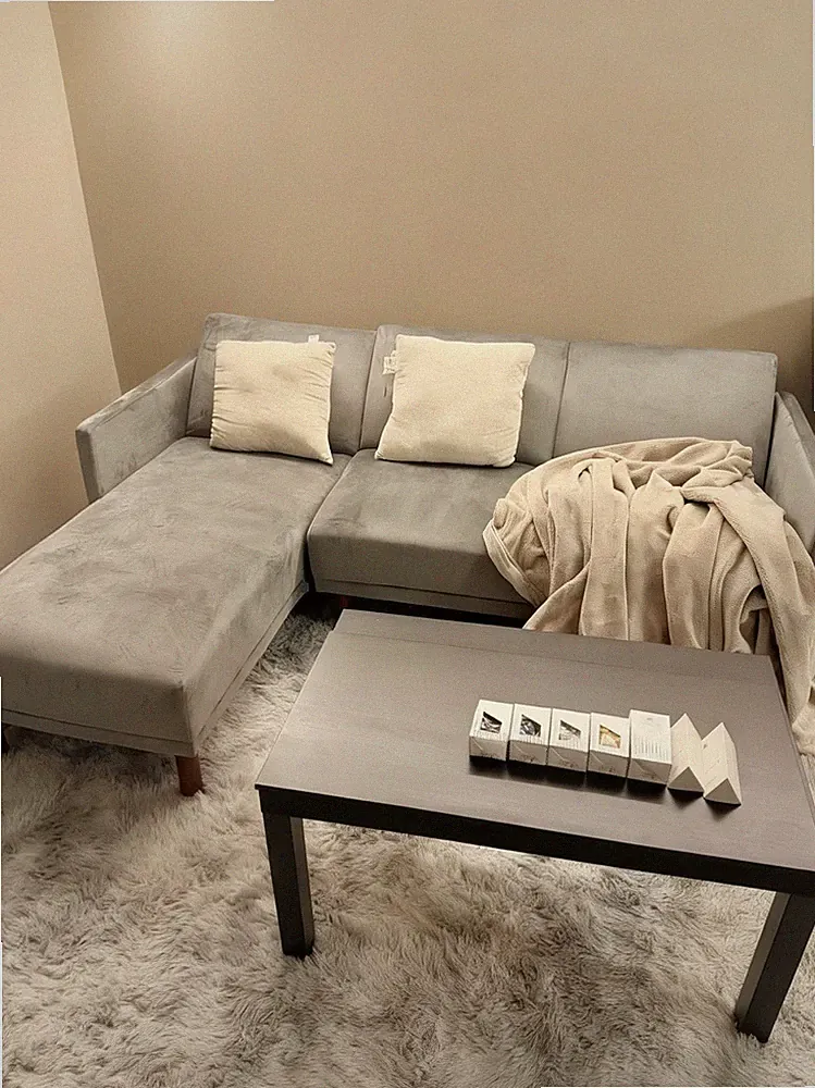 DHP Clair Reversible Sectional Coil Futon Sofa with Multiple Reclining Positions