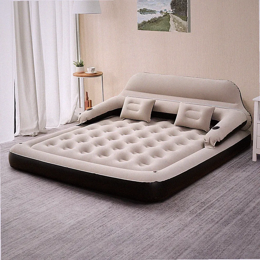DIMAR GARDEN King Size 9" Air Mattress Air Couch Sofa Bed with Headboard