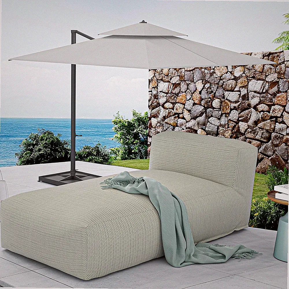 Dineli Chaise Lounge Chair Outdoor Bed Lounger Outdoor Couch Sofa for Pool Comfy