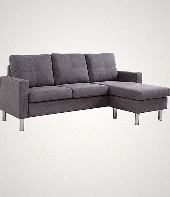 Dior Milano ~ Grey Sofa Chaise Lounge Sectional Reversible.
