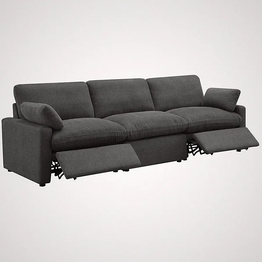DK GREY POWER 2 RECLINER RECLINING MODULAR WALL HUGGER SOFA LIVINGROOM FURNITURE