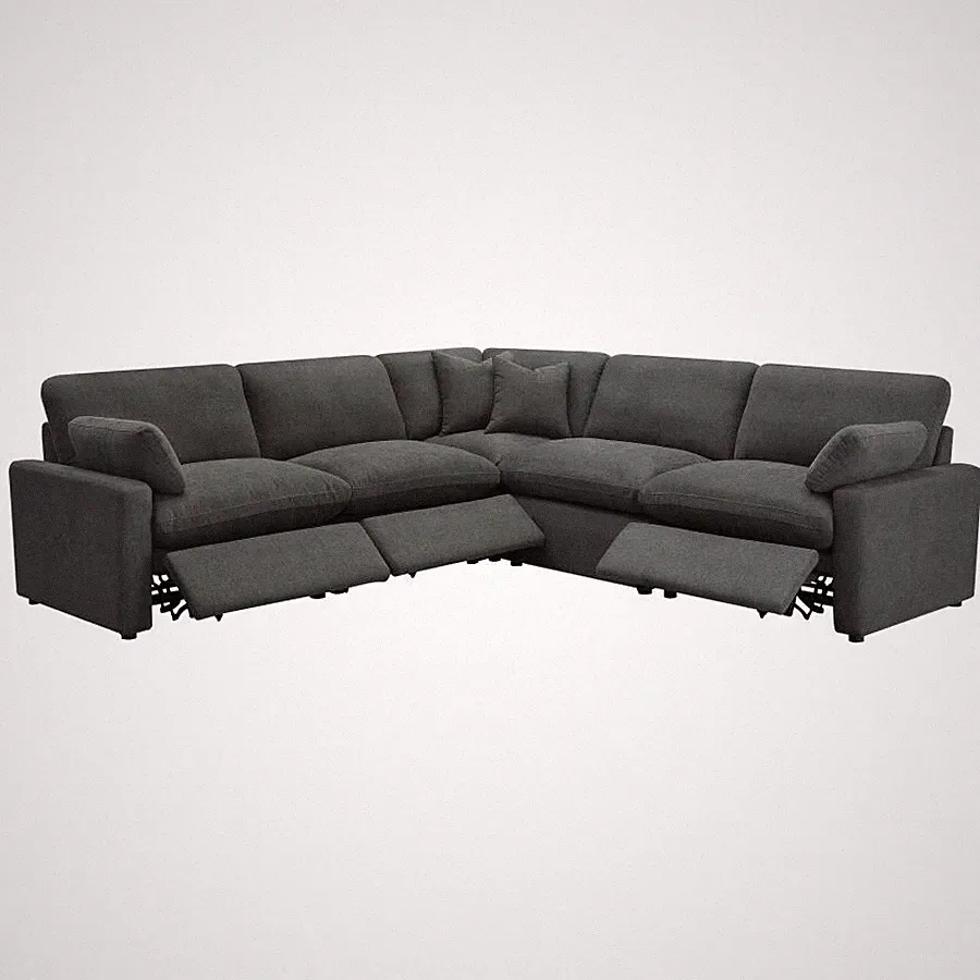 DK GREY POWER 3 RECLINER RECLINING WALL HUGGER MODULAR SOFA SECTIONAL FURNITURE