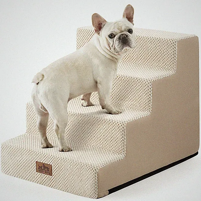 Dog Stairs for Small Dogs, 4 Tier Wider Pet Stairs for Couch and Beds, 17.7"...