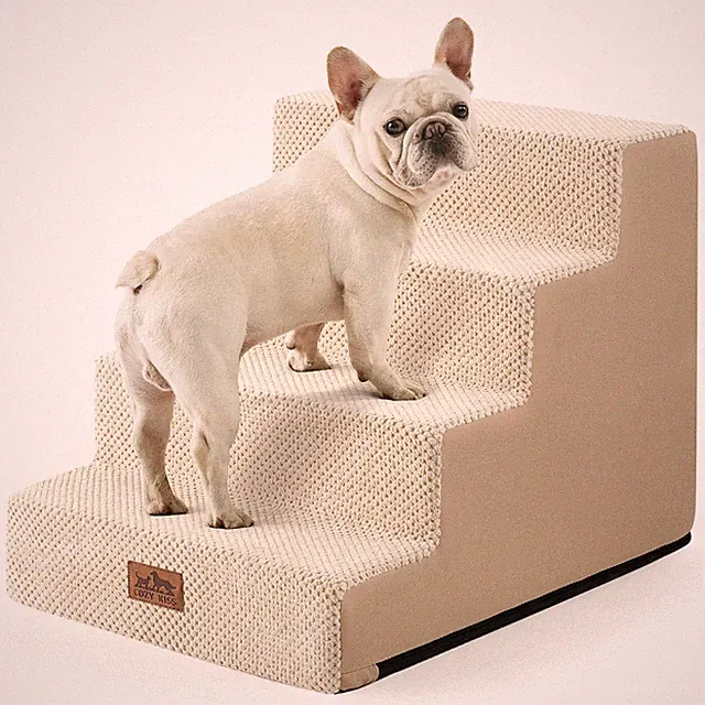 Dog Stairs for Small Dogs, 4 Tier Wider Pet Stairs for Couch and Beds, 17.7"...
