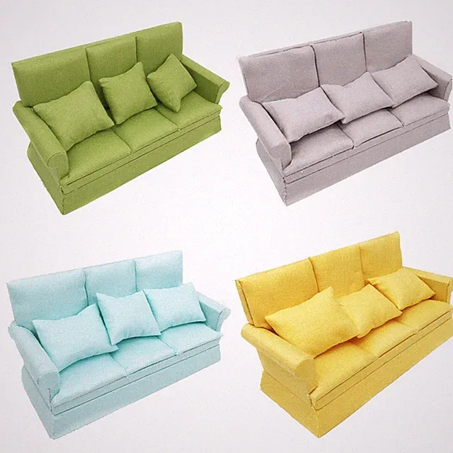 Dollhouse Miniature 1:12 Scale Sofa Pillow Furniture Living Room Accessories