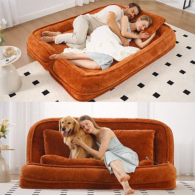 Double human dog bed,Lazy sofa ,Loveseat,Fits You & Pets,Extra Large Floor Couch