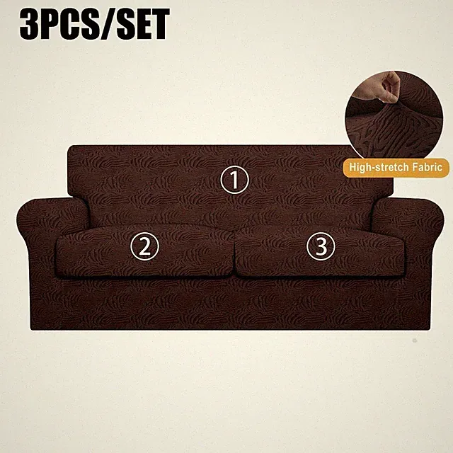 Double leopard print jacquard elastic fabric armchair cover, including seat cove