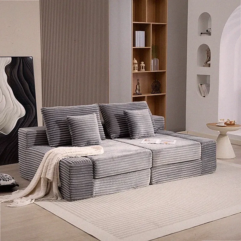 Double Lounge Chaise,Cloud Plush Sofa Bed,Upholstered Boneless Cloud Sofa Dee