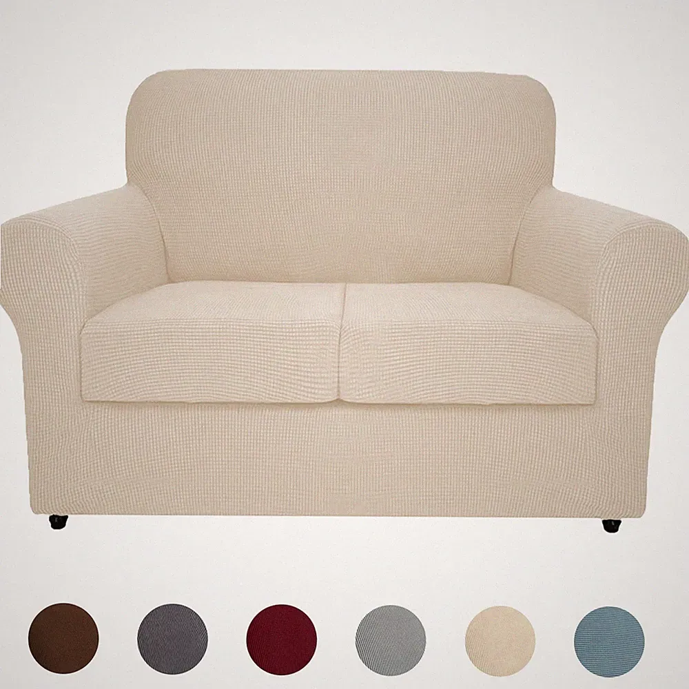 Double person cornflake jacquard elastic fabric armchair cover, including seat c