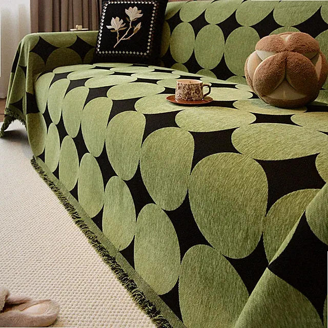 Double-Sided Chenille Sofa Cover Wear-Resistant Couch Throw for 1-4 Seater Sofas