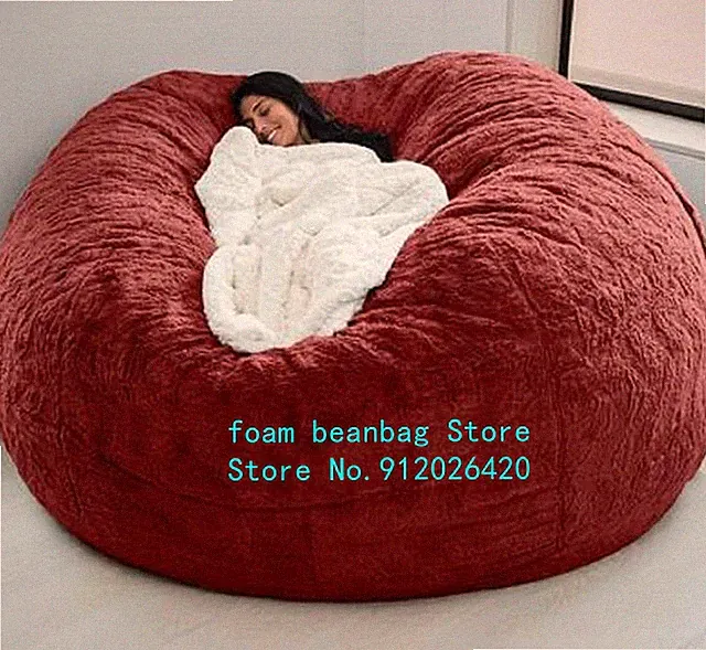Dropshipping Big Bean Bag Sofa Puff No Filler Floor Seat Futon Lazy Sofa Bed Cou