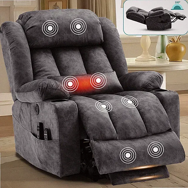 Dual Motor Power Lift Recliner Chair Oversize Massage Reclining Sofa for Elderly