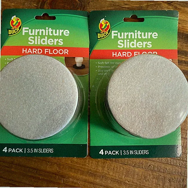 DUCK BRAND Hardwood Floor Furniture Sliders 4 PACK 3.5 INC NEW 2 PACKS