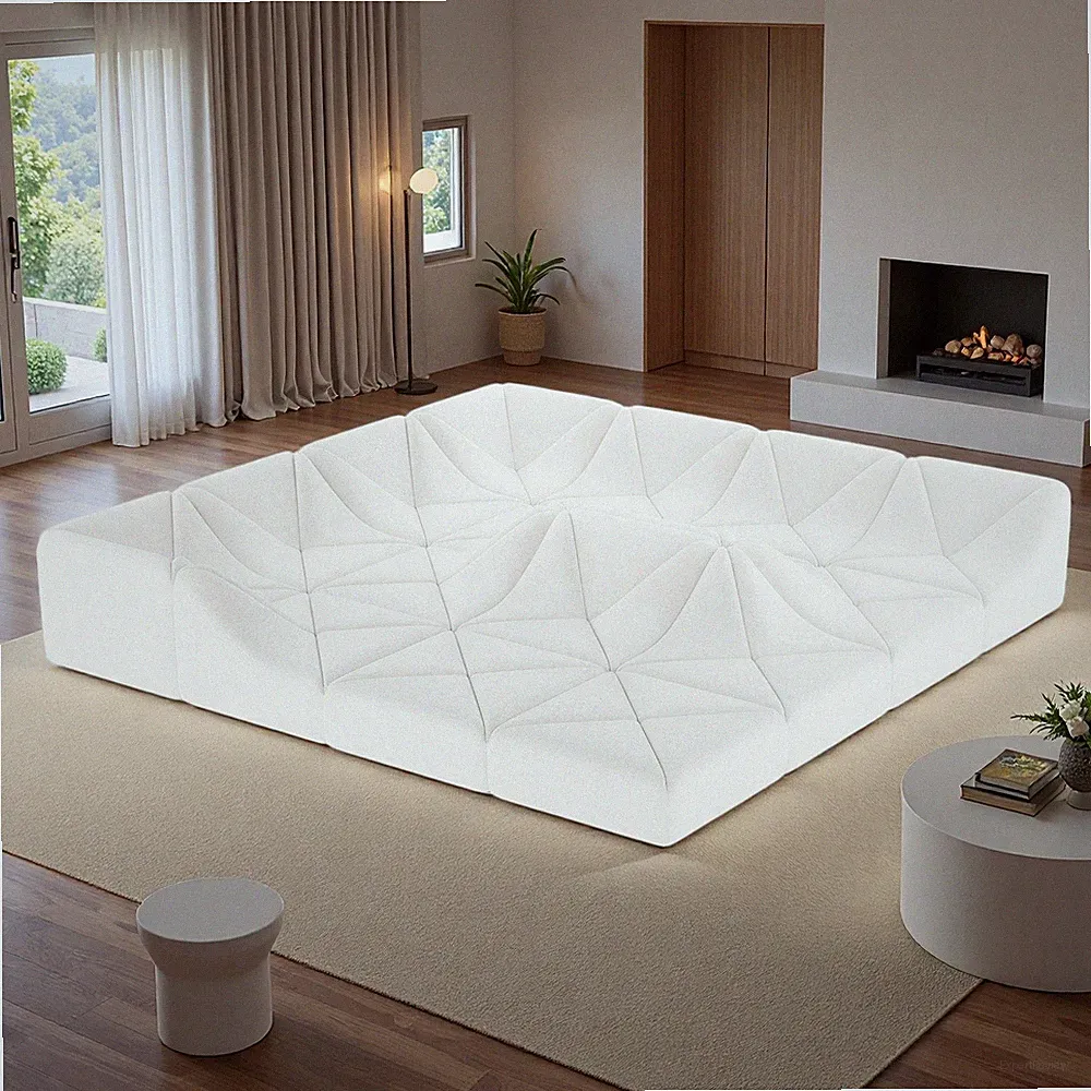 Dune Modular Sectional Sofa Chenille Cloud Couch Floor Sofa Set DIY Living Room
