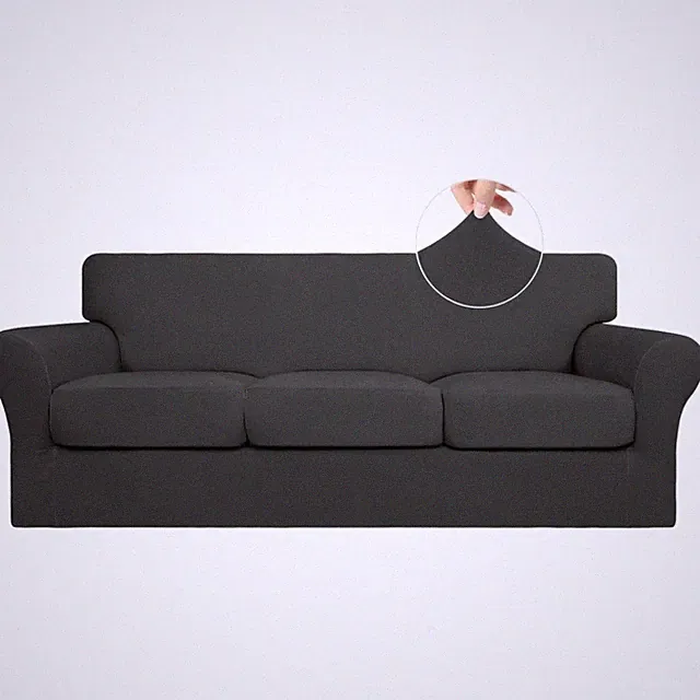 Durable 4-Piece Stretch Couch Cover for Dogs - Easy Install Washable Protector