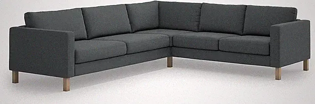 Durable Dark Grey Sofa Cover for IKEA Karlstad Couch & Sectional