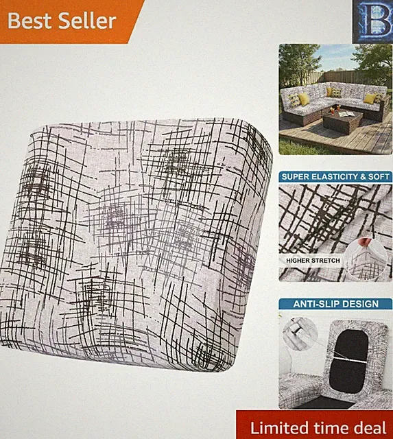 Durable Floral Sofa Cushion Covers - Soft Washable & Elastic Non-Slip Design
