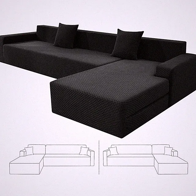 Durable Jacquard Sectional Couch Covers L Shape Soft Furniture Protector New